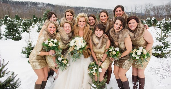 Winter Accessories for Bridesmaids | The Newport Bride