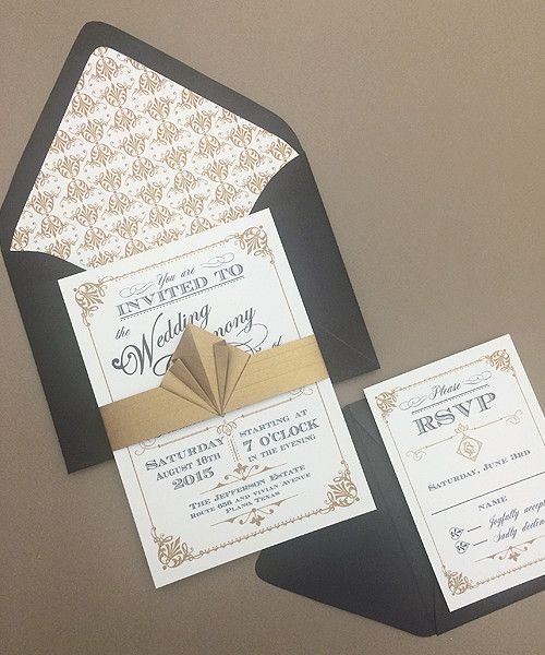 21 Art Deco Invitations | The Newport Bride 