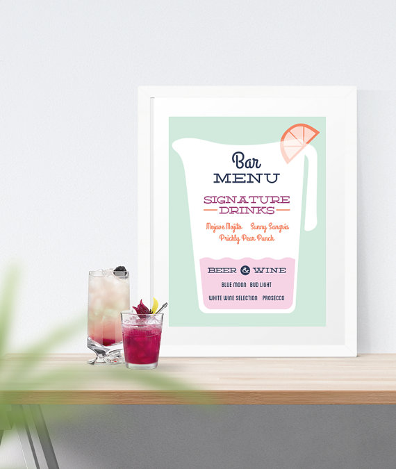 Custom Bar Signage | Friday Favorite From The Newport Bride