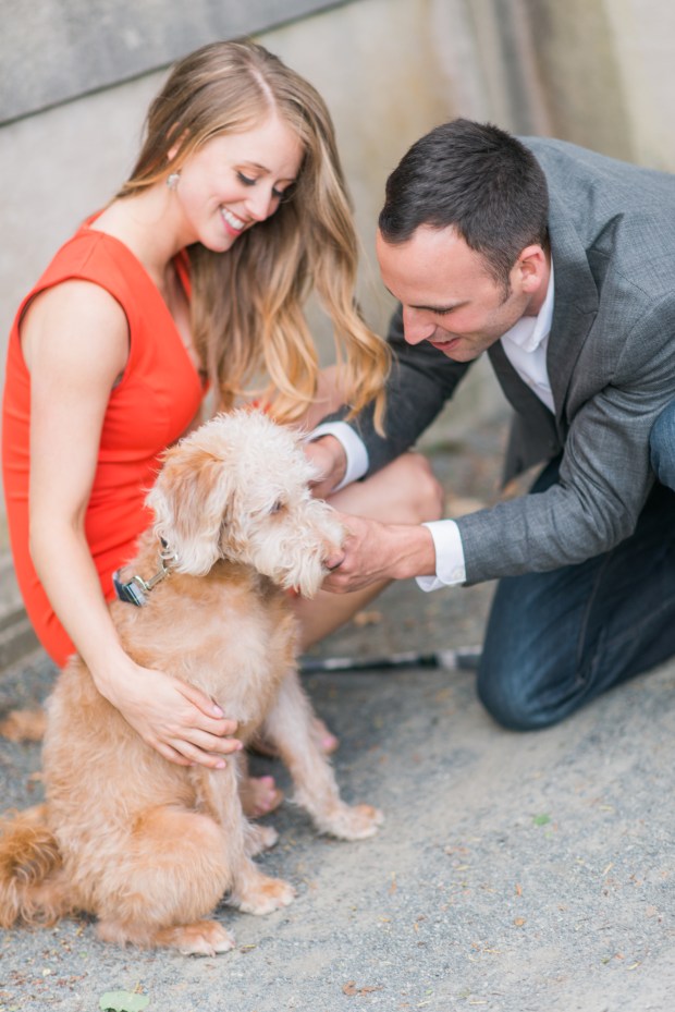 Morgan and Ben's Newport Engagement Shoot - P.S. They brought their puppy! | The Newport Bride