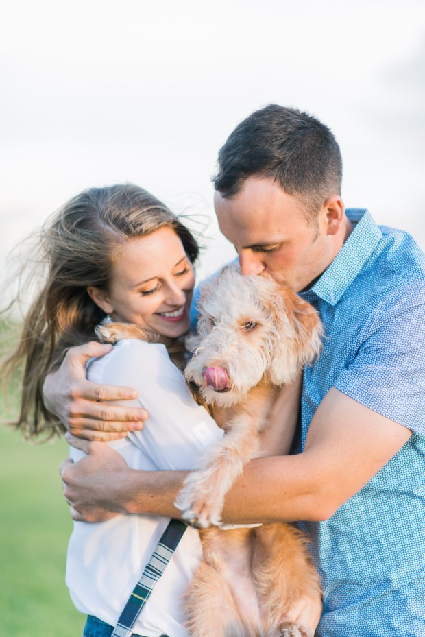 Morgan and Ben's Newport Engagement Shoot - P.S. They brought their puppy! | The Newport Bride