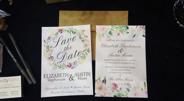 Save the Dates from Designs by Kayla on The Newport Bride's 12 Days of Christmas Giveaways