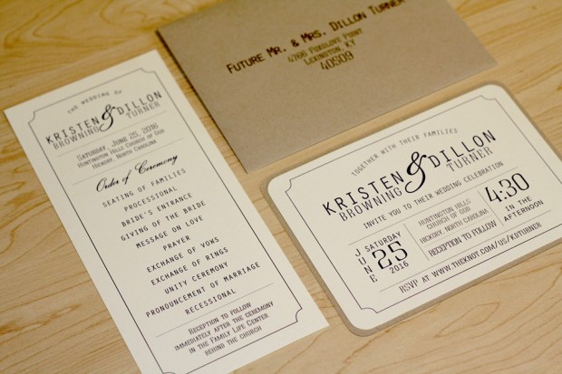 Save the Dates from Designs by Kayla on The Newport Bride's 12 Days of Christmas Giveaways