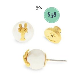 Lobster and Pearl Studs on The Newport Bride's Holiday Gift List | The Newport Bride