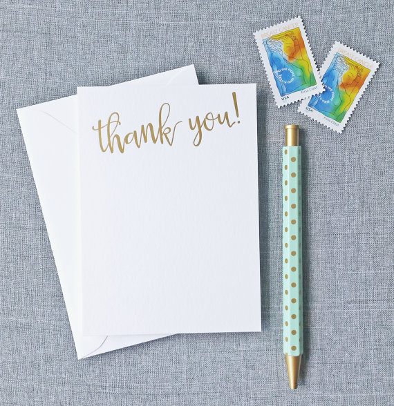 Gold Foil Pressed Note Cards on The Newport Bride's 12 Days of Christmas Sweepstakes