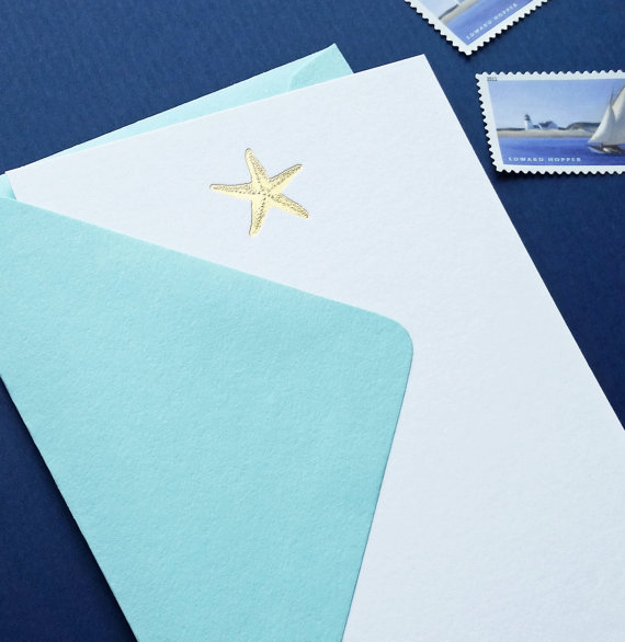 Gold Foil Pressed Note Cards on The Newport Bride's 12 Days of Christmas Sweepstakes