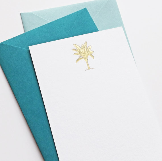 Gold Foil Pressed Note Cards on The Newport Bride's 12 Days of Christmas Sweepstakes