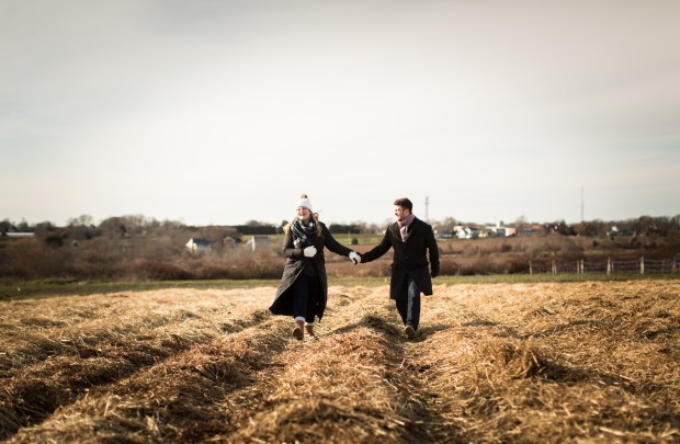 Dan and Joanna's Christmas Tree Farm Engagement Pictures