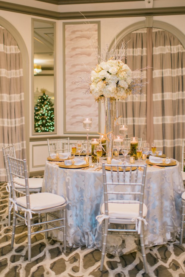 Silver and Gold Christmas By The Sea at Hotel Viking | The Newport Bride