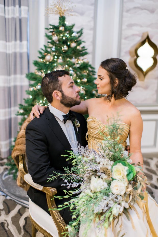 Silver and Gold Christmas By The Sea at Hotel Viking | The Newport Bride