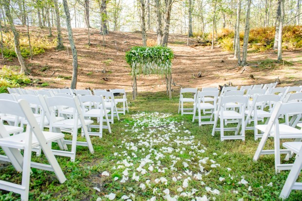 Kristina and Mike's Romantic Woodsy Wedding on The Newport Bride