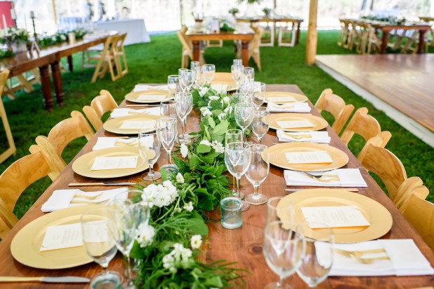 Kristina and Mike's Romantic Woodsy Wedding on The Newport Bride