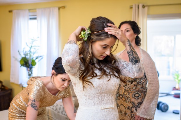 Kristina and Mike's Romantic Woodsy Wedding on The Newport Bride