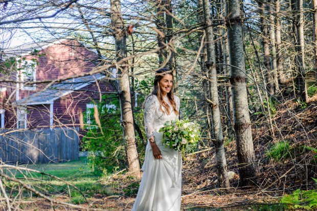 Kristina and Mike's Romantic Woodsy Wedding on The Newport Bride