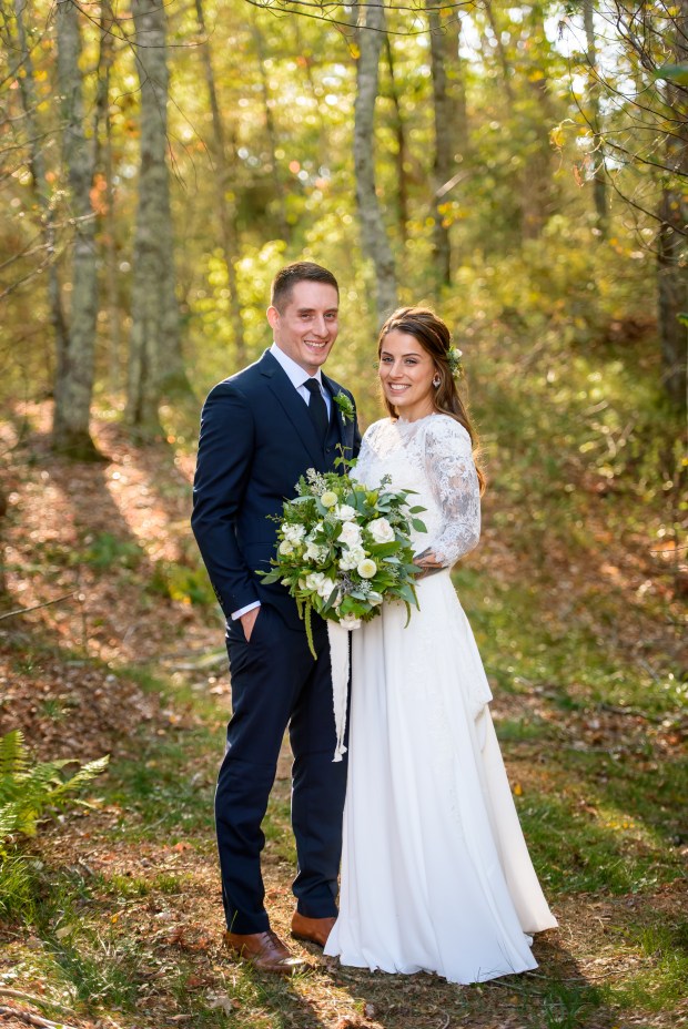 Kristina and Mike's Romantic Woodsy Wedding on The Newport Bride