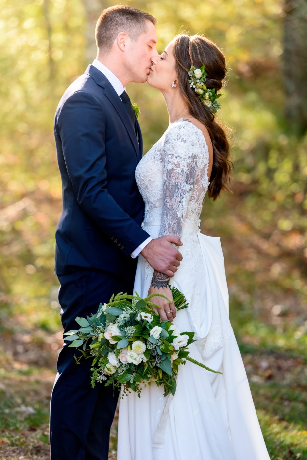 Kristina and Mike's Romantic Woodsy Wedding on The Newport Bride