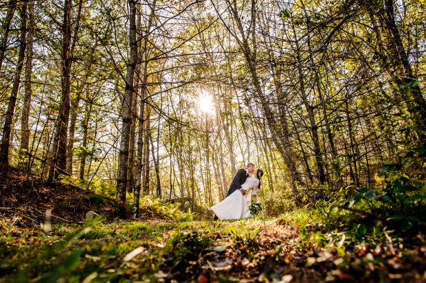 Kristina and Mike's Romantic Woodsy Wedding on The Newport Bride