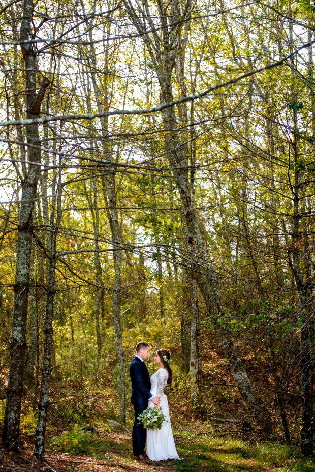 Kristina and Mike's Romantic Woodsy Wedding on The Newport Bride