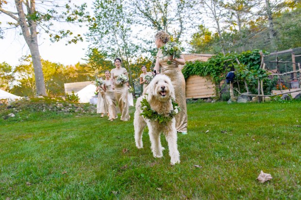 Kristina and Mike's Romantic Woodsy Wedding on The Newport Bride