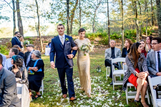 Kristina and Mike's Romantic Woodsy Wedding on The Newport Bride