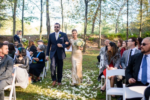 Kristina and Mike's Romantic Woodsy Wedding on The Newport Bride