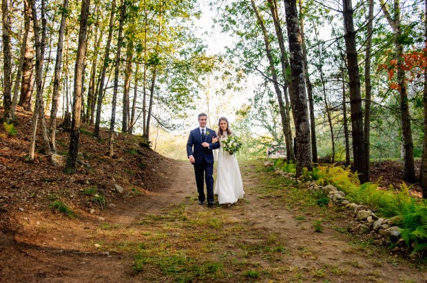Kristina and Mike's Romantic Woodsy Wedding on The Newport Bride