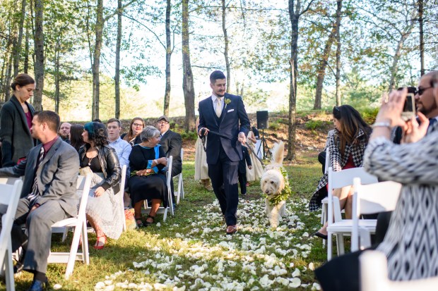 Kristina and Mike's Romantic Woodsy Wedding on The Newport Bride