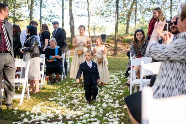 Kristina and Mike's Romantic Woodsy Wedding on The Newport Bride