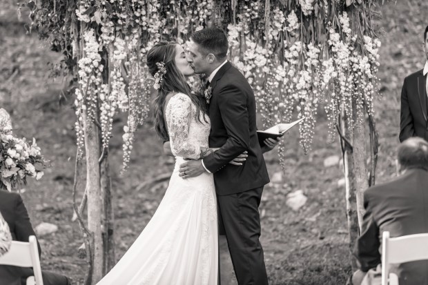 Kristina and Mike's Romantic Woodsy Wedding on The Newport Bride