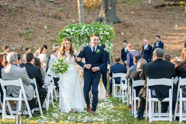 Kristina and Mike's Romantic Woodsy Wedding on The Newport Bride