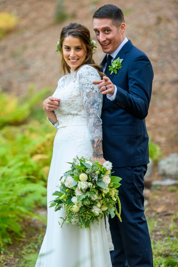 Kristina and Mike's Romantic Woodsy Wedding on The Newport Bride