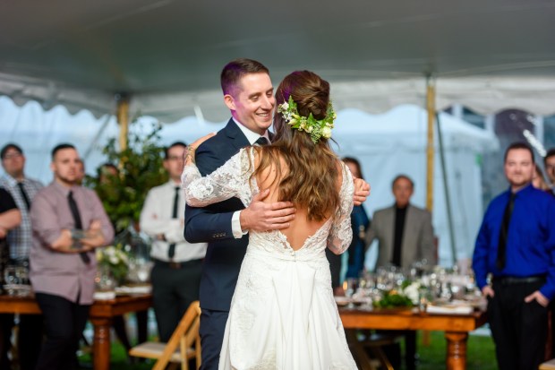 Kristina and Mike's Romantic Woodsy Wedding on The Newport Bride