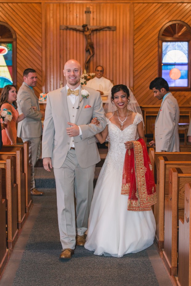Turquoise and Peach Indian Wedding at Spring House