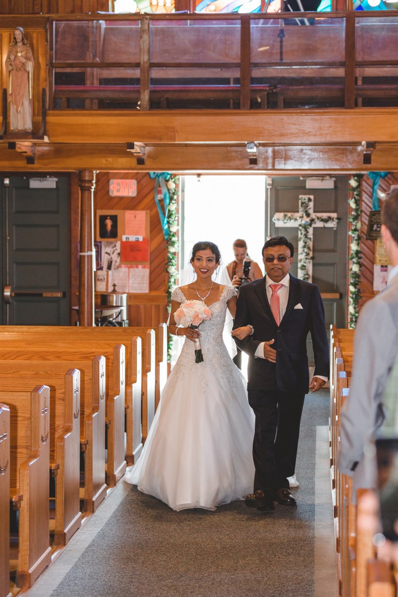 Turquoise and Peach Indian Wedding at Spring House