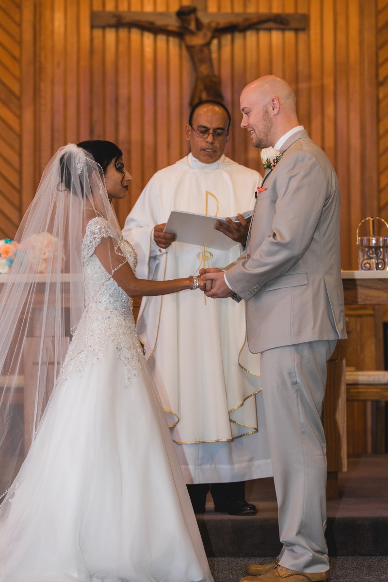 Turquoise and Peach Indian Wedding at Spring House
