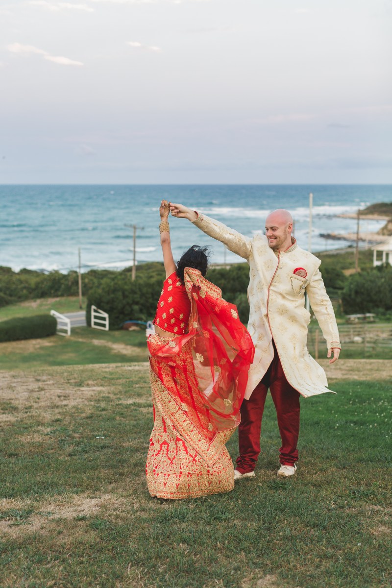 Turquoise and Peach Indian Wedding at The Spring House