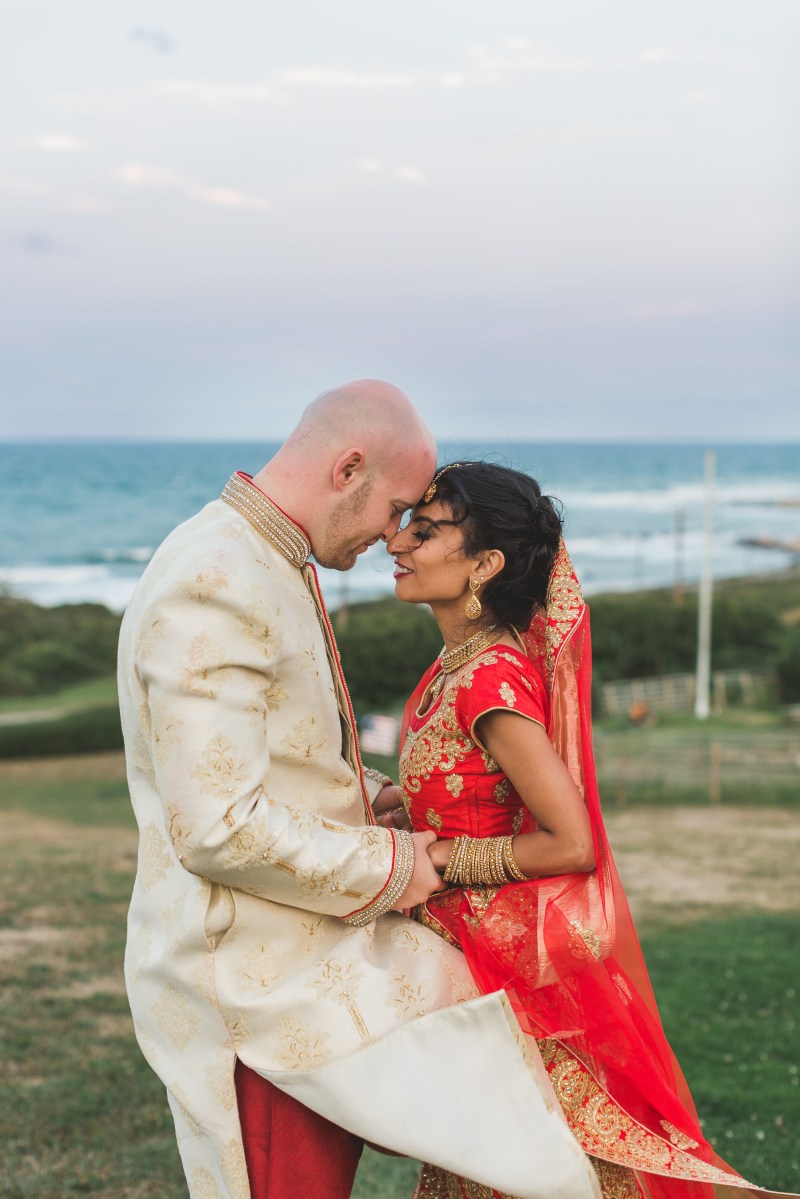 Turquoise and Peach Indian Wedding at The Spring House