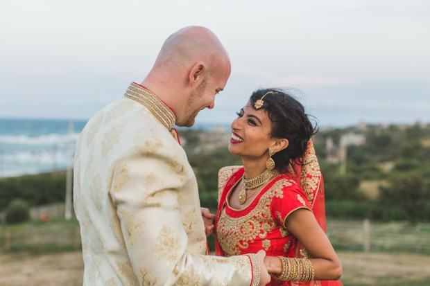 Turquoise and Peach Indian Wedding at The Spring House