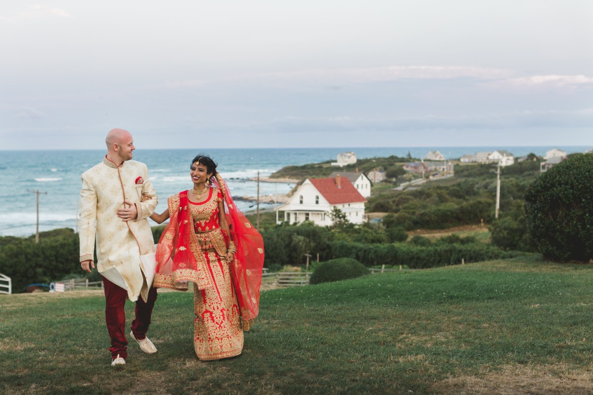Turquoise and Peach Indian Wedding at The Spring House