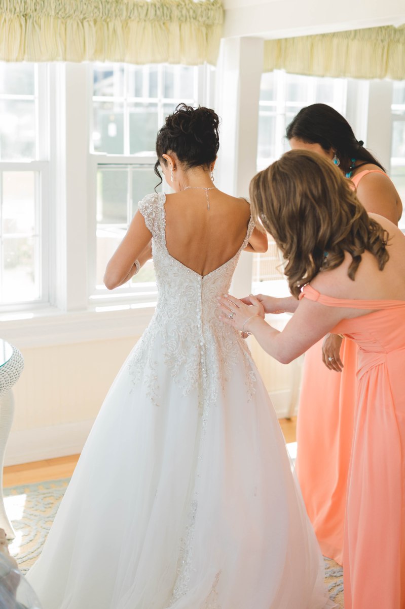 Turquoise and Peach Indian Wedding at the Spring House