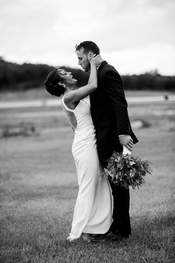 Modern Wedding in an Airplane Hanger on The Newport Bride
