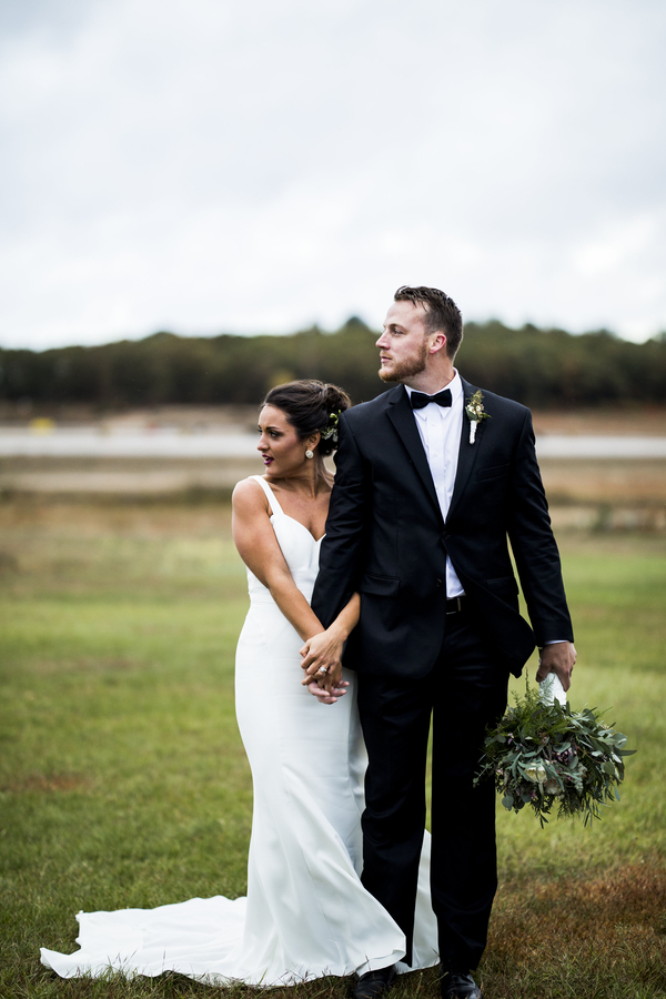 Modern Wedding in an Airplane Hanger on The Newport Bride