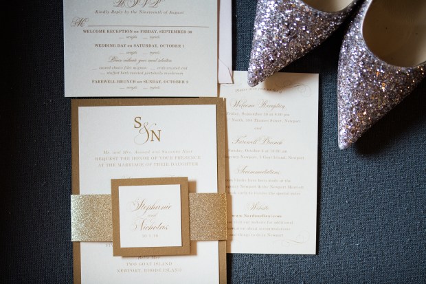 Elegant Metallic Belle Mer Wedding on The Newport Bride