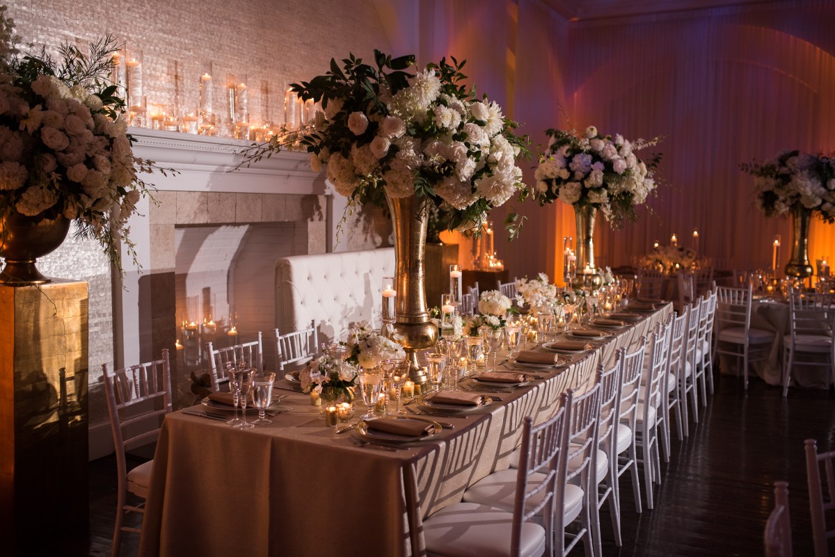 Elegant Metallic Winter Belle Mer Wedding at The Newport Bride