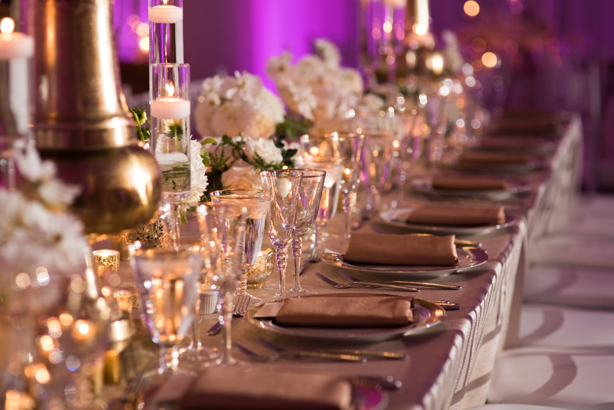 Elegant Metallic Winter Belle Mer Wedding at The Newport Bride