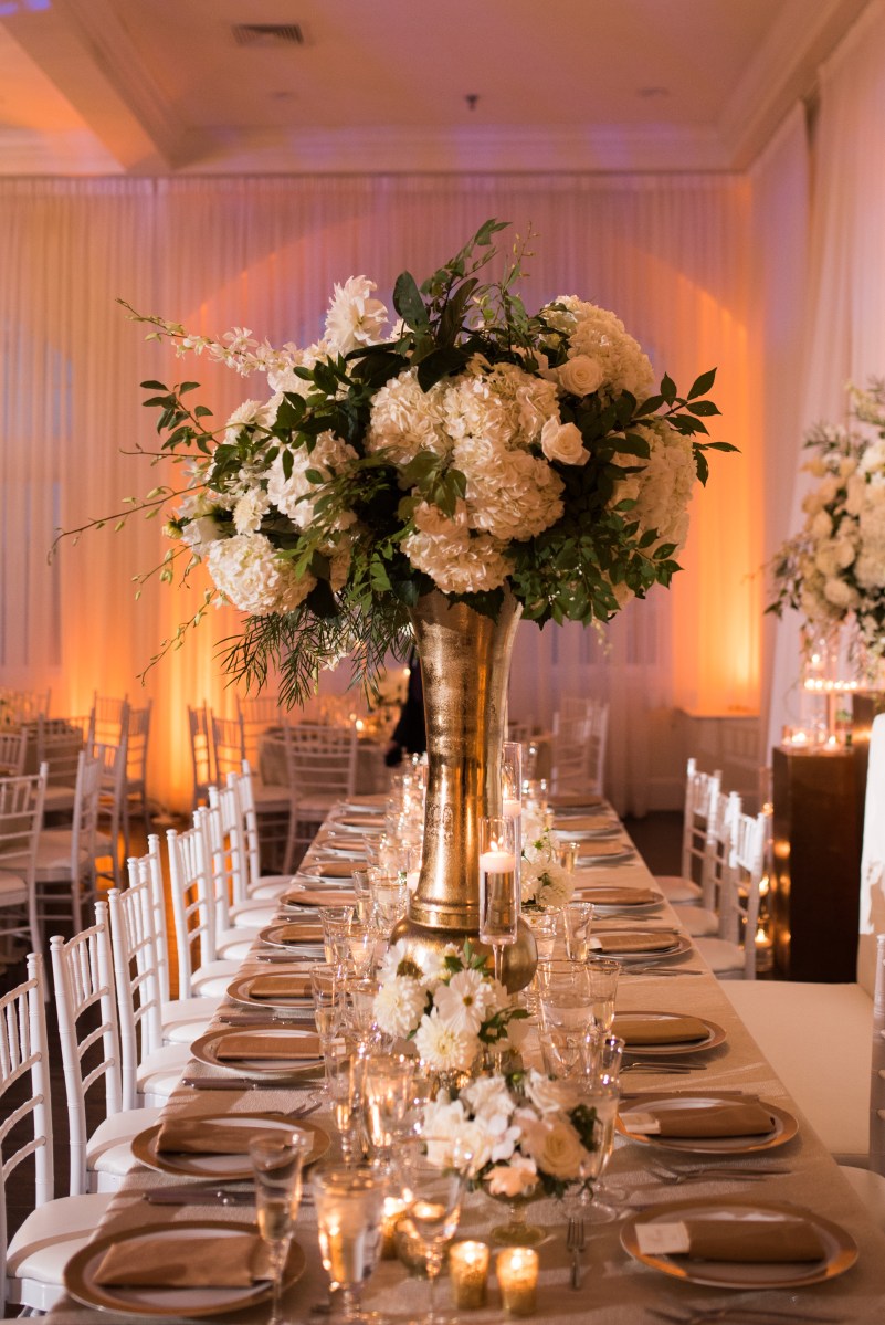 Elegant Metallic Winter Belle Mer Wedding at The Newport Bride