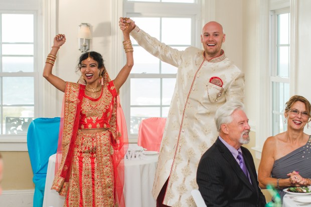 Turquoise and Peach Indian Wedding at the Spring House