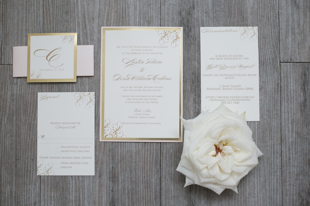 Kristin and Derek's Elegant Glittering Gold and Crisp White Belle Mer Wedding on The Newport Bride a Rhode Island Wedding Blog