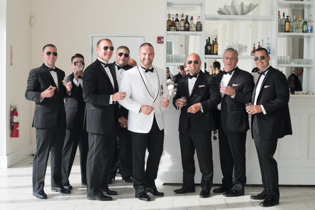 Kristin and Derek's Elegant Glittering Gold and Crisp White Belle Mer Wedding on The Newport Bride a Rhode Island Wedding Blog