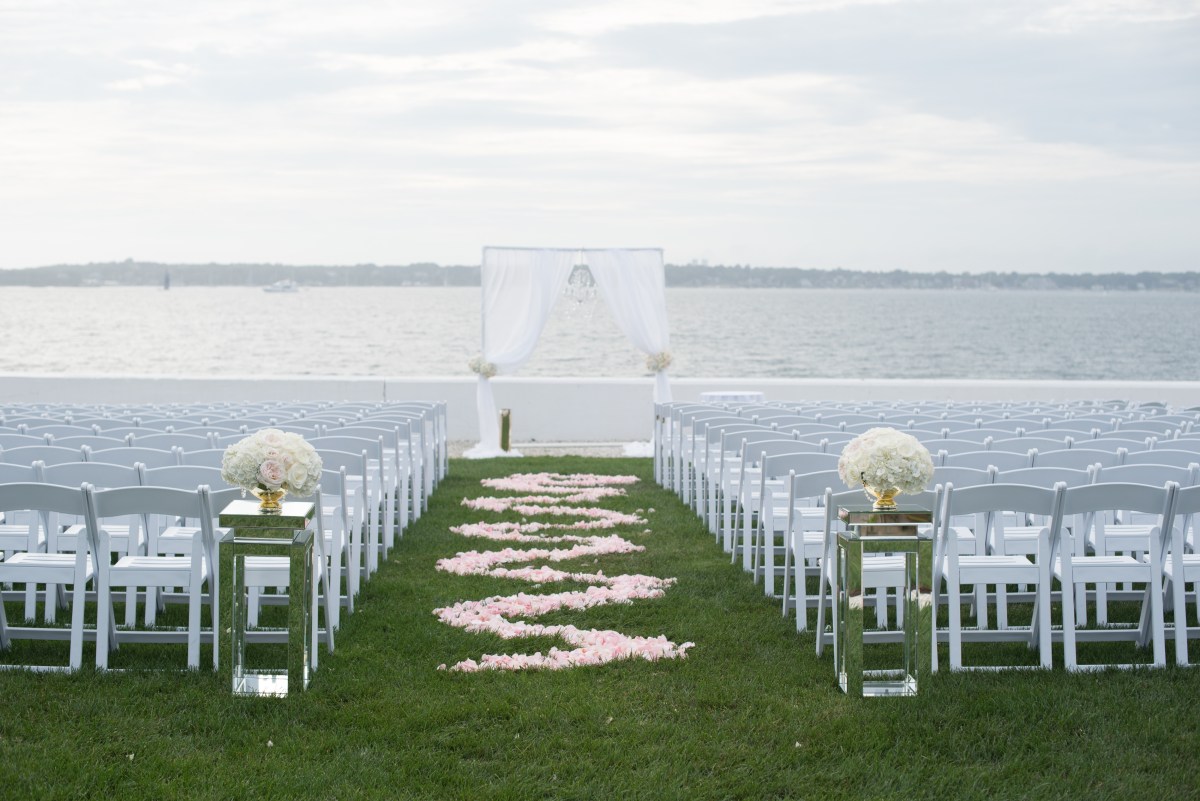 Kristin and Derek's Elegant Glittering Gold and Crisp White Belle Mer Wedding on The Newport Bride a Rhode Island Wedding Blog